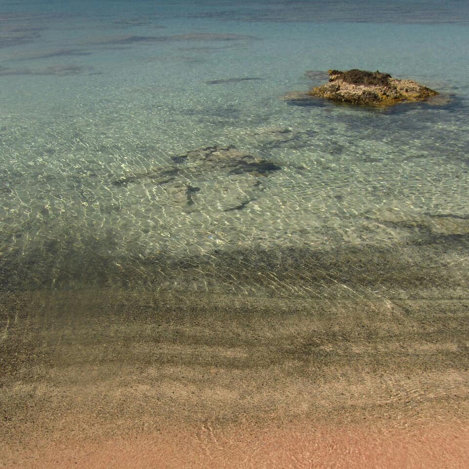 Praia de Elafonisi areia rosa ilha de creta