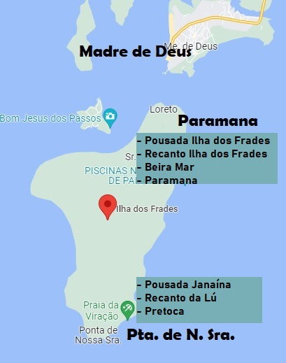 pousadas em ilha dos frades